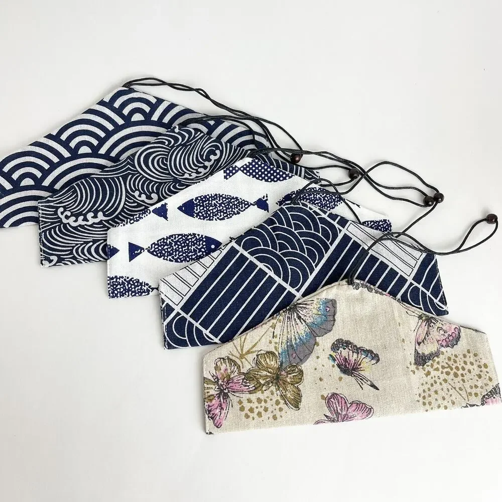 5 Cutlery Bag Reusable Travel‎ Drawstring Pouch For Kitchen Tableware Fork Spoon